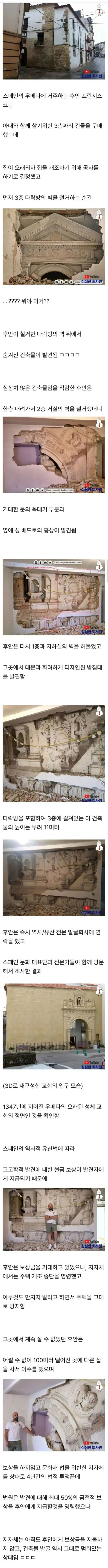 스페인에서 집 고치다 문화제가 발견되면 생기는 일