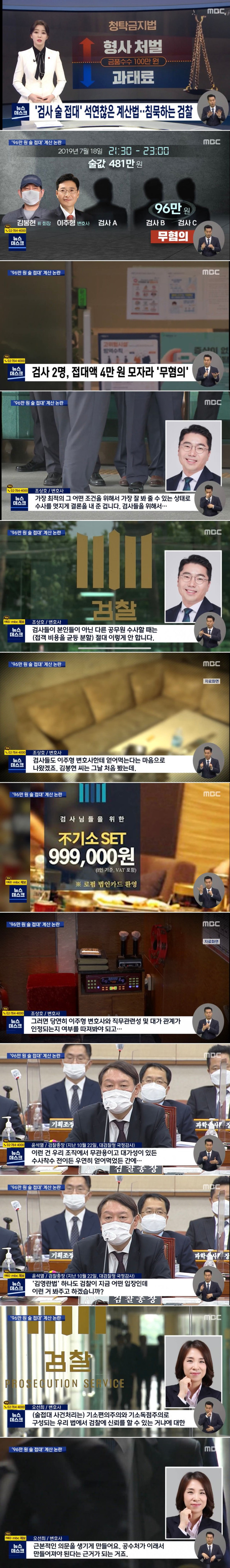 검사 술 접대. 이상한 계산법