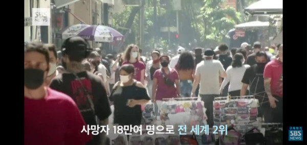 코로나 사망자 세계2위 브라질 근황