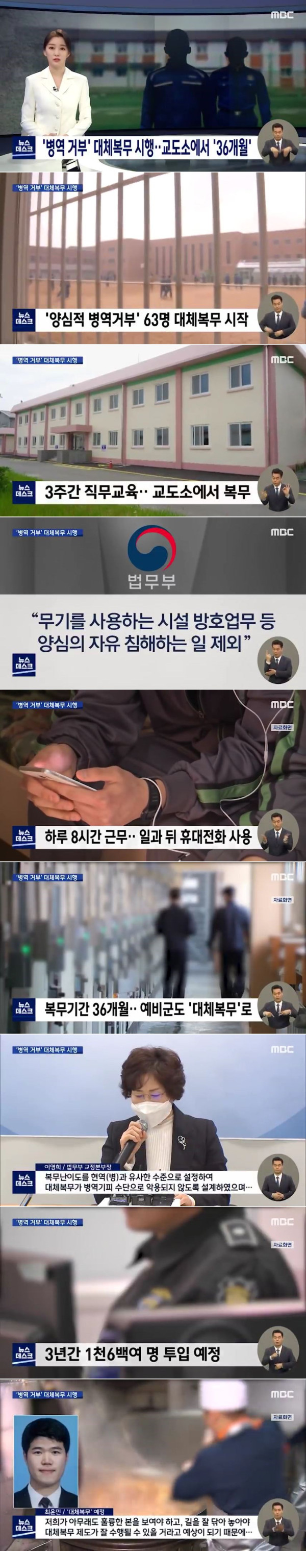 병역 거부.. 교도소에서 대체복무 시행