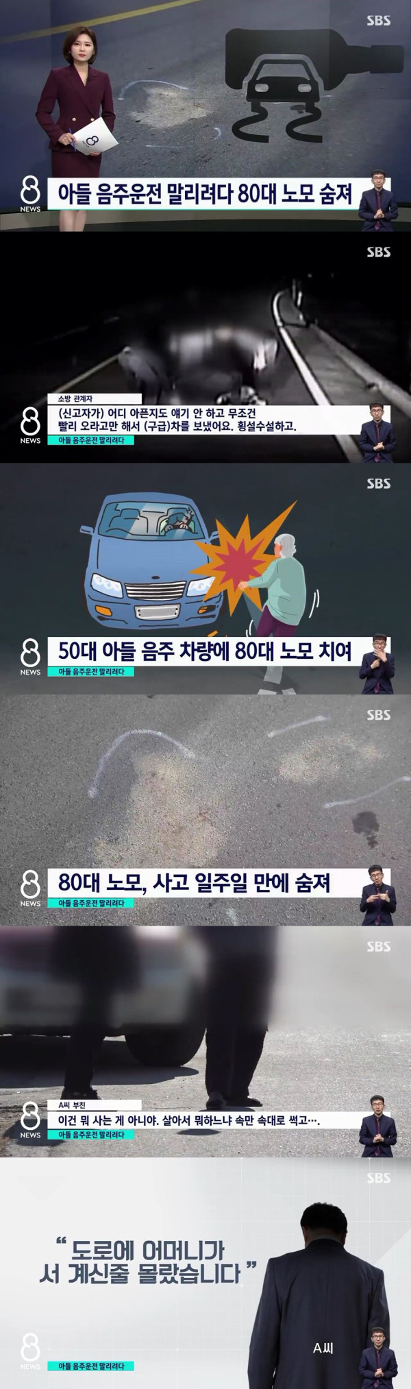 음주운전 말리려던 어머니 숨져...