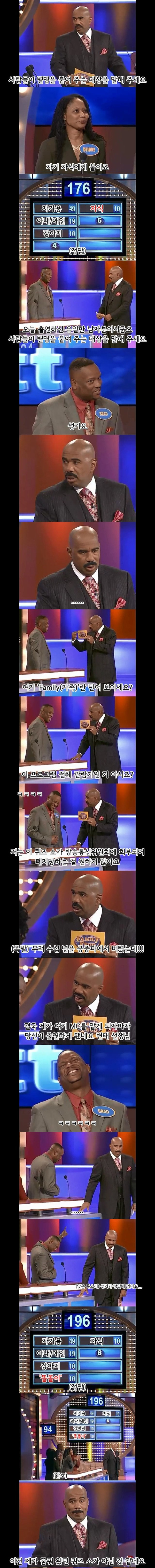 고통 받는 퀴즈쇼 진행자