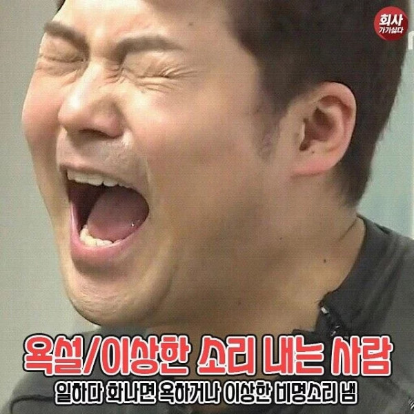 직장인들 회사에서 짜증날때
