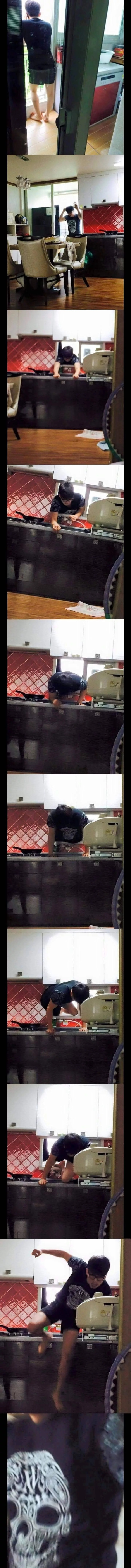 오빠새끼 베란다에 가둠 ㅋㅋ